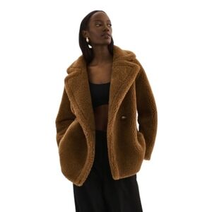 LaMarque Sophie Sherpa Jacket Teddy Brown Women's Medium